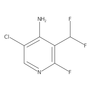 5-Chloro-3-(difluoromethyl)-2-fluoropyridin-4-amine结构式
