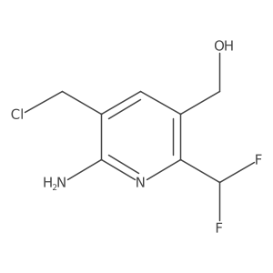 (6-Amino-5-(chloromethyl)-2-(difluoromethyl)pyridin-3-yl)methanol Structure