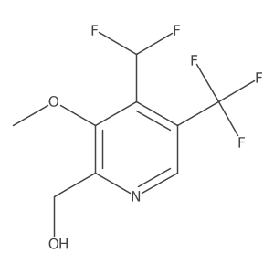 (4-(Difluoromethyl)-3-methoxy-5-(trifluoromethyl)pyridin-2-yl)methanol结构式