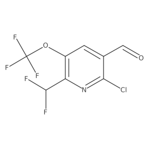 2-Chloro-6-(difluoromethyl)-5-(trifluoromethoxy)nicotinaldehyde Structure