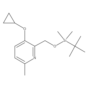 Tert-butyl-[(3-cyclopropyloxy-6-methylpyridin-2-yl)methoxy]-dimethylsilane结构式
