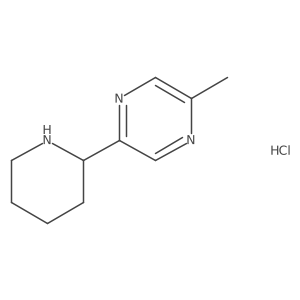 2-Methyl-5-(piperidin-2-yl)pyrazine hydrochloride结构式