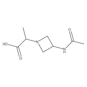 2-(3-Acetamidoazetidin-1-yl)propanoic acid Structure