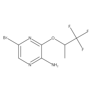 2-Pyrazinamine,5-bromo-3-(2,2,2-trifluoro-1-methylethoxy)- Structure