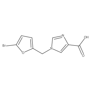 1-((5-bromofuran-2-yl)methyl)-1H-imidazole-4-carboxylic acid结构式