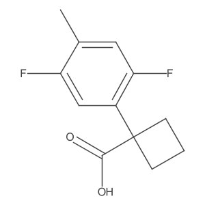 1-(2,5-Difluoro-4-methylphenyl)cyclobutane-1-carboxylic acid结构式