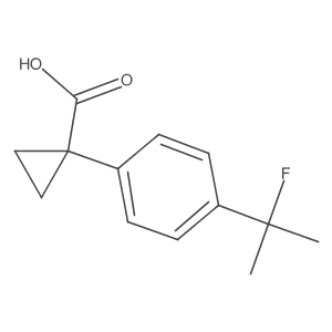 1-[4-(2-Fluoropropan-2-yl)phenyl]cyclopropane-1-carboxylic acid结构式
