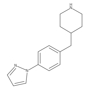 4-{[4-(1H-pyrazol-1-yl)phenyl]methyl}piperidine结构式