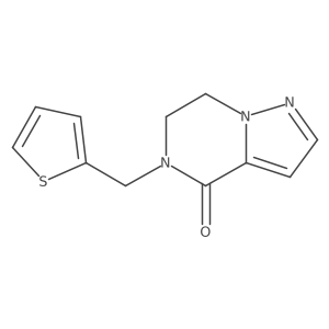 5-(Thiophen-2-ylmethyl)-6,7-dihydropyrazolo[1,5-a]pyrazin-4(5H)-one Structure