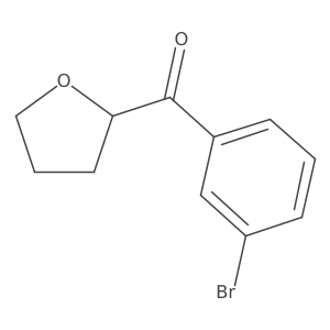 (3-Bromophenyl)(tetrahydro-2-furanyl)methanone Structure