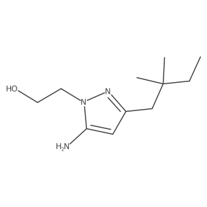 2-[5-amino-3-(2,2-dimethylbutyl)-1H-pyrazol-1-yl]ethan-1-ol Structure