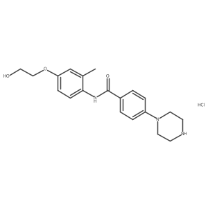 Benzamide,n-[4-(2-hydroxyethoxy)-2-methylphenyl]-4-(1-piperazinyl)-,hydrochloride结构式