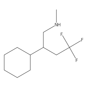 2-cyclohexyl-4,4,4-trifluoro-N-methylbutan-1-amine结构式