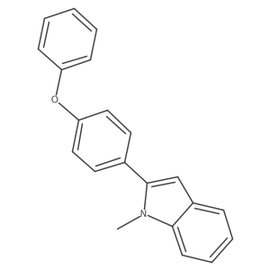 1-Methyl-2-(4-phenoxyphenyl)indole Structure