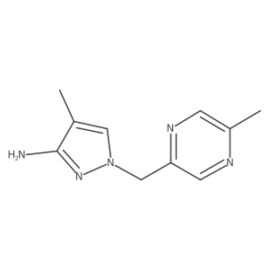 4-methyl-1-[(5-methylpyrazin-2-yl)methyl]-1H-pyrazol-3-amine结构式