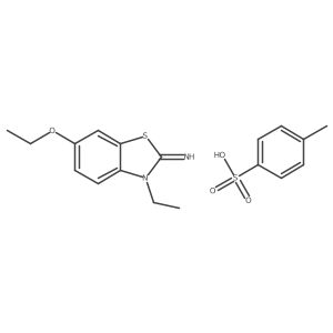 6-ethoxy-3-ethylbenzo[d]thiazol-2(3H)-imine 4-methylbenzenesulfonate结构式