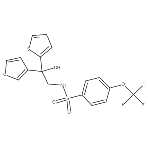 N-(2-(furan-3-yl)-2-hydroxy-2-(thiophen-2-yl)ethyl)-4-(trifluoromethoxy)benzenesulfonamide Structure