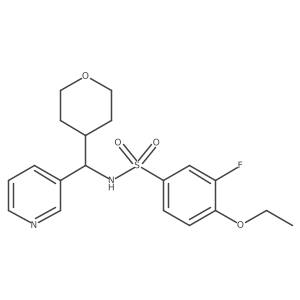 4-ethoxy-3-fluoro-N-(pyridin-3-yl(tetrahydro-2H-pyran-4-yl)methyl)benzenesulfonamide Structure