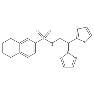 N-(2-(furan-2-yl)-2-(1H-pyrazol-1-yl)ethyl)-5,6,7,8-tetrahydronaphthalene-2-sulfonamide Structure