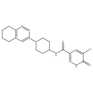 5-chloro-6-hydroxy-N-(1-(5,6,7,8-tetrahydrocinnolin-3-yl)piperidin-4-yl)nicotinamide结构式