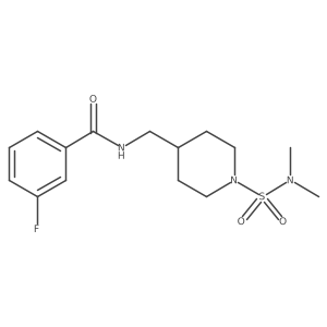 N-((1-(N,N-dimethylsulfamoyl)piperidin-4-yl)methyl)-3-fluorobenzamide结构式