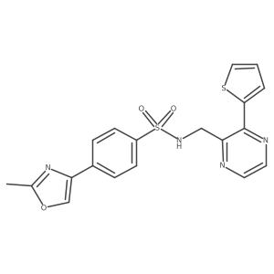 4-(2-methyloxazol-4-yl)-N-((3-(thiophen-2-yl)pyrazin-2-yl)methyl)benzenesulfonamide Structure
