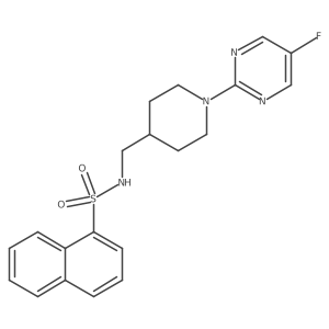 N-((1-(5-fluoropyrimidin-2-yl)piperidin-4-yl)methyl)naphthalene-1-sulfonamide Structure