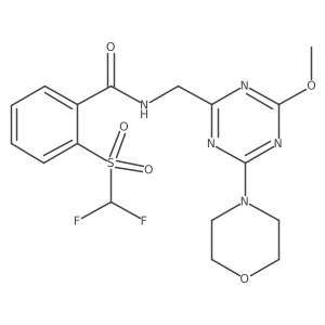 2-((difluoromethyl)sulfonyl)-N-((4-methoxy-6-morpholino-1,3,5-triazin-2-yl)methyl)benzamide Structure