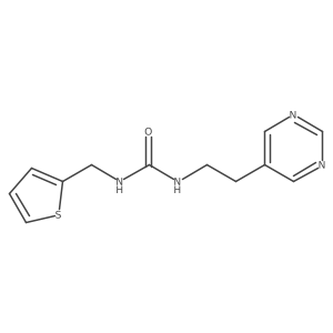 1-(2-(Pyrimidin-5-yl)ethyl)-3-(thiophen-2-ylmethyl)urea结构式
