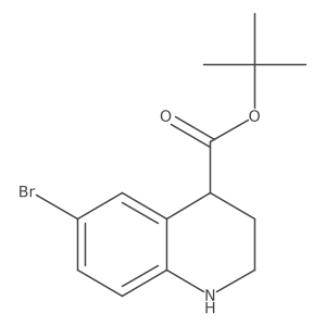 Tert-butyl 6-bromo-1,2,3,4-tetrahydroquinoline-4-carboxylate结构式