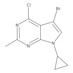 5-Bromo-4-chloro-7-cyclopropyl-2-methyl-7H-pyrrolo[2,3-D]pyrimidine Structure