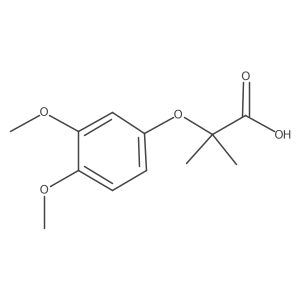 2-(3,4-Dimethoxyphenoxy)-2-methylpropanoic acid Structure