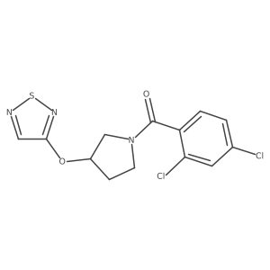 3-{[1-(2,4-Dichlorobenzoyl)pyrrolidin-3-yl]oxy}-1,2,5-thiadiazole Structure