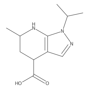 1-isopropyl-6-methyl-4,5,6,7-tetrahydro-1H-pyrazolo[3,4-b]pyridine-4-carboxylic acid结构式