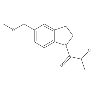 2-Chloro-1-(5-(methoxymethyl)indolin-1-yl)propan-1-one Structure