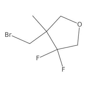 3-(Bromomethyl)-4,4-difluoro-3-methyloxolane结构式