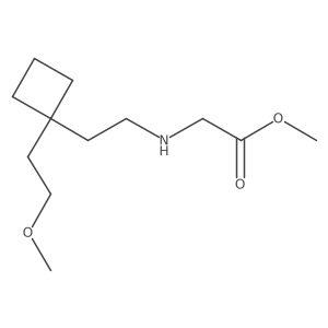 Methyl 2-({2-[1-(2-methoxyethyl)cyclobutyl]ethyl}amino)acetate Structure