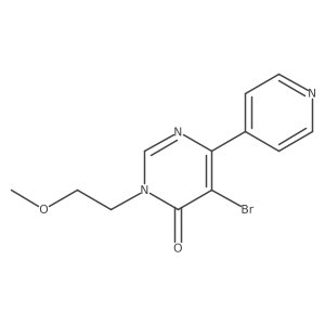 5-Bromo-3-(2-methoxyethyl)-6-(pyridin-4-yl)-3,4-dihydropyrimidin-4-one Structure