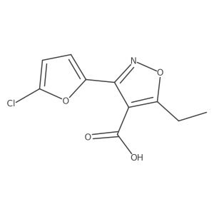 3-(5-Chlorofuran-2-yl)-5-ethyl-1,2-oxazole-4-carboxylic acid Structure