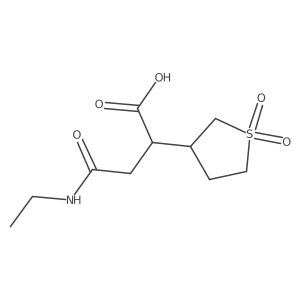2-(1,1-Dioxo-1lambda6-thiolan-3-yl)-3-(ethylcarbamoyl)propanoic acid结构式