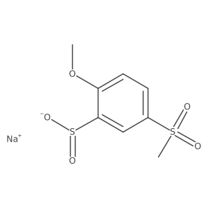 Sodium 5-methanesulfonyl-2-methoxybenzene-1-sulfinate结构式