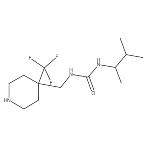 3-(3-Methylbutan-2-yl)-1-{[4-(trifluoromethyl)piperidin-4-yl]methyl}urea结构式