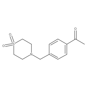 4-[(4-Acetylphenyl)methyl]-1lambda6-thiomorpholine-1,1-dione Structure
