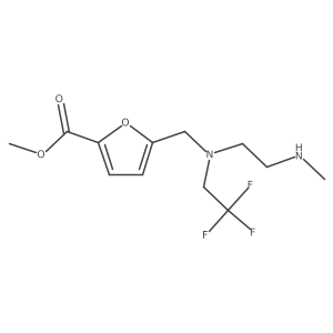 Methyl 5-({[2-(methylamino)ethyl](2,2,2-trifluoroethyl)amino}methyl)furan-2-carboxylate Structure