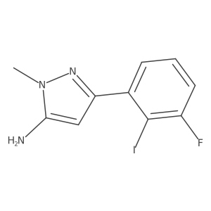 3-(3-fluoro-2-iodophenyl)-1-methyl-1H-pyrazol-5-amine结构式