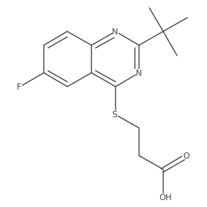 3-[(2-Tert-butyl-6-fluoroquinazolin-4-yl)sulfanyl]propanoic acid Structure