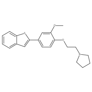 1-[2-[4-(1-Benzothiophen-2-yl)-2-methoxyphenoxy]ethyl]pyrrolidine Structure