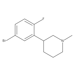 3-(5-Bromo-2-fluorophenyl)-1-methylpiperidine结构式