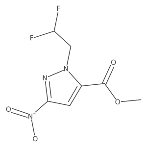 methyl 1-(2,2-difluoroethyl)-3-nitro-1H-pyrazole-5-carboxylate Structure