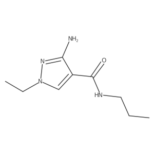 3-Amino-1-ethyl-N-propyl-1H-pyrazole-4-carboxamide结构式